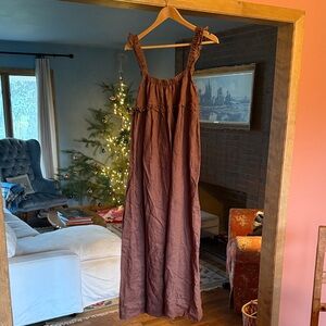 Vrg Girl Rosanna Linen Maxi Dress